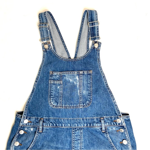TOPSHOP Moto Denim Short Overalls - Picture 5 of 13